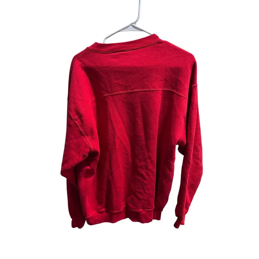 Vintage Kansas City Chiefs Lee Sport Sweatshirt Large Red Embroidered NFL - Picture 5 of 10